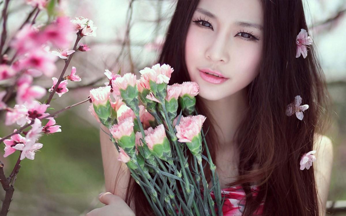 娇美似花女孩图片