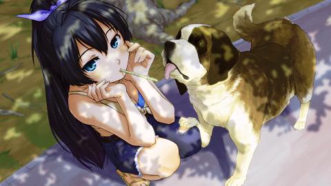 黑长直动漫少女图片