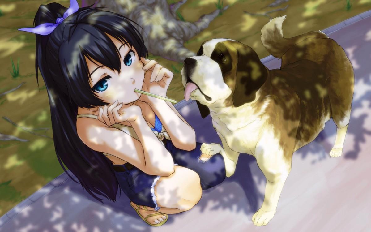 黑长直动漫少女图片