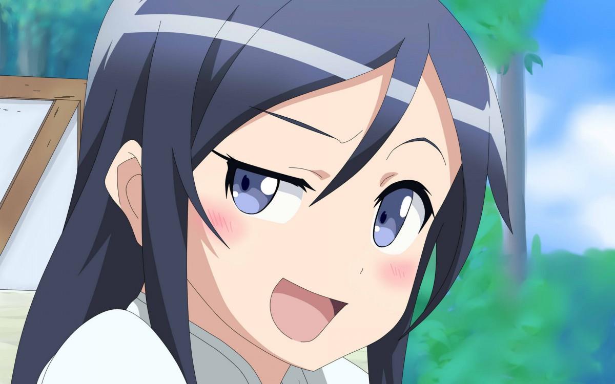 黑长直动漫少女图片