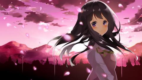 黑长直动漫少女图片