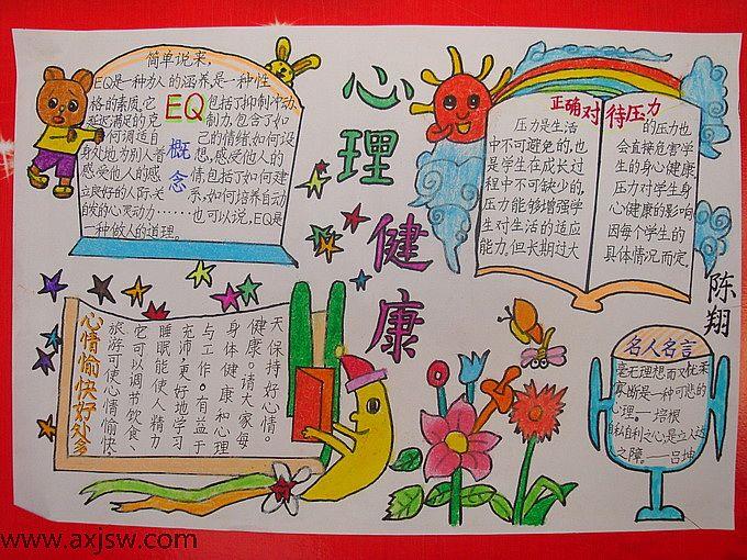心理健康手抄报图片 12张健康手抄报