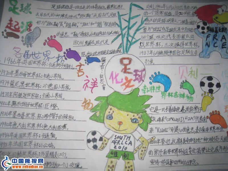 小学生足球手抄报图片 12张体育手抄报
