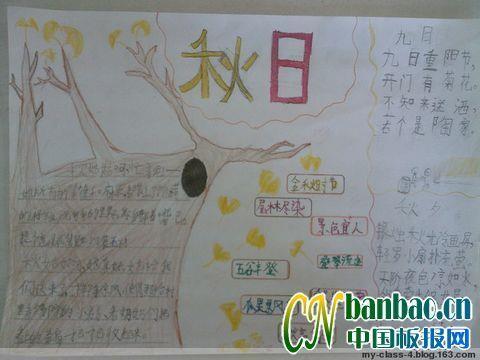 秋日情思手抄报版面设计图 9张秋天手抄报