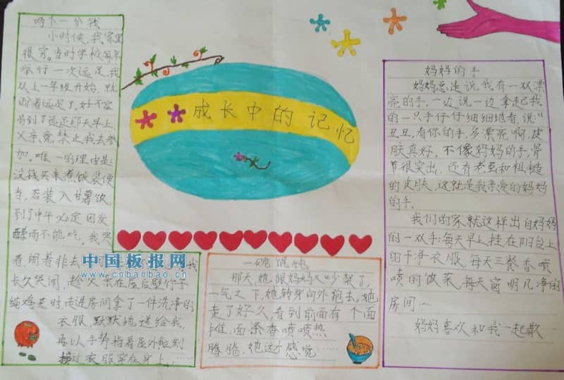 成长中的记忆手抄报 14张母亲节手抄报