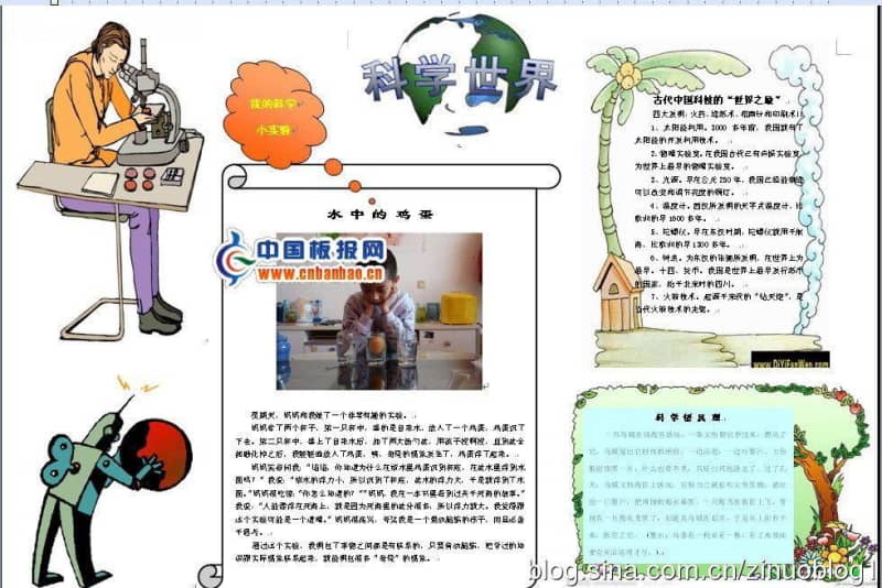 科学世界手抄报图片 9张科学科技手抄报