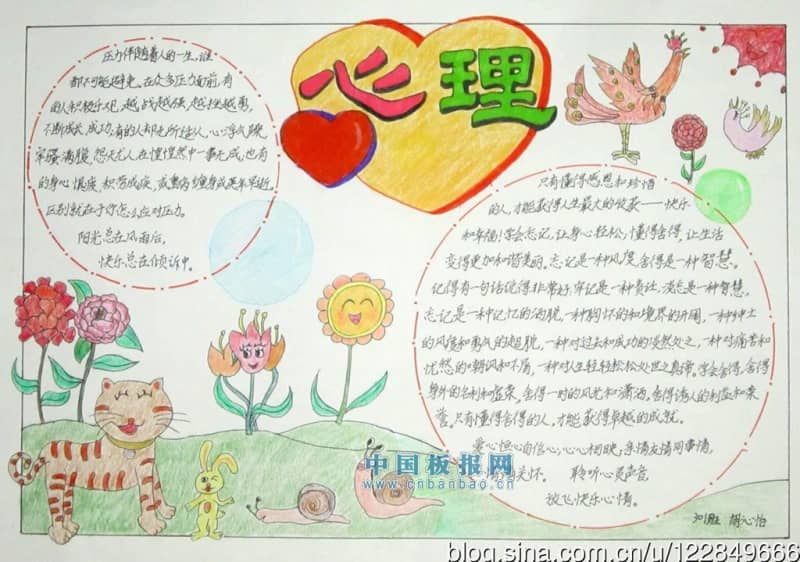 三年级心理手抄报 9张健康手抄报