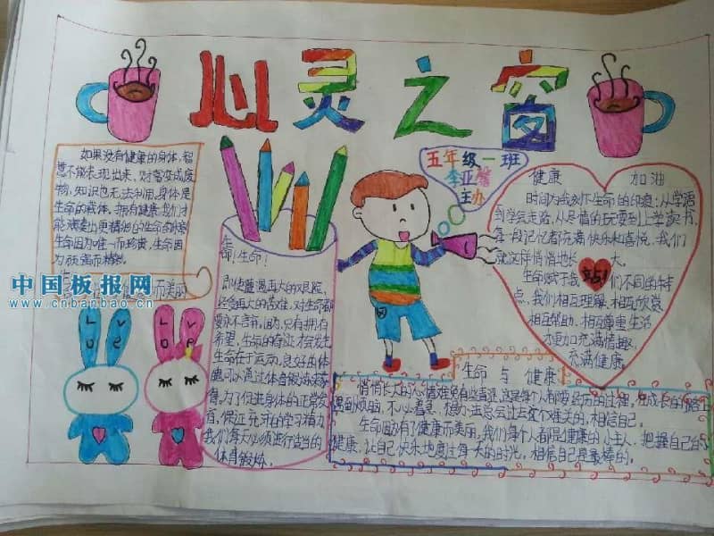 心理健康美丽人生手抄报 11张健康手抄报