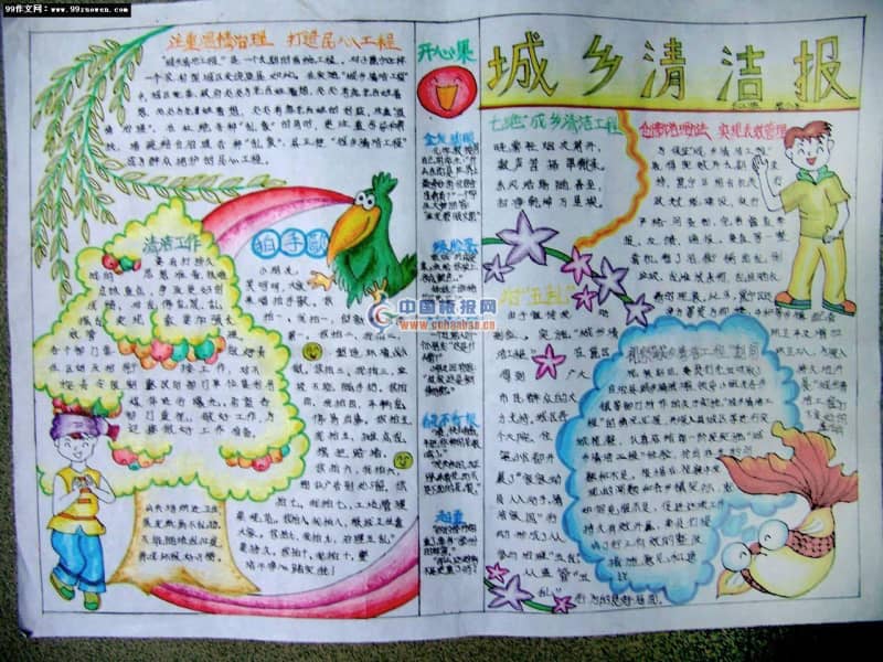 清洁卫生手抄报版面设计图 13张卫生日手抄报