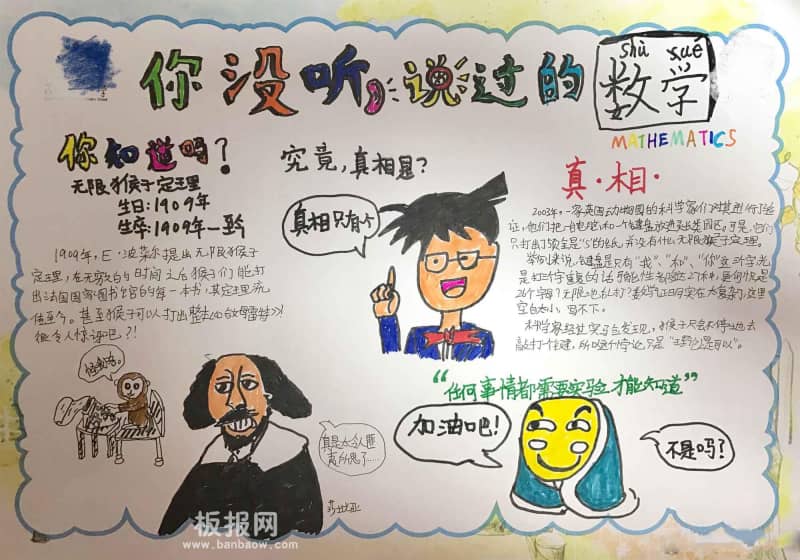 数学手抄报简单漂亮版面设计图 12张数学手抄报
