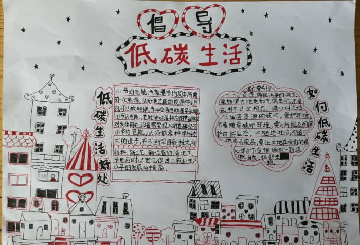倡导低碳生活手抄报图片 10张环保手抄报