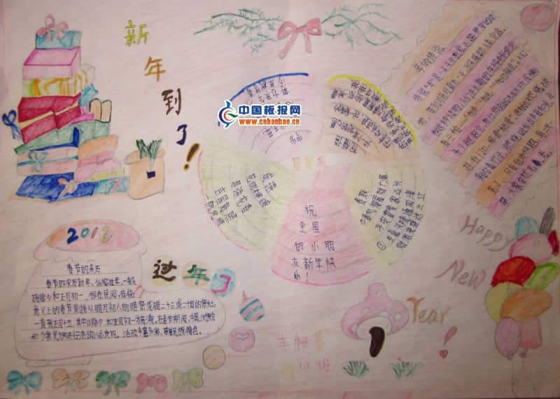 新年到了手抄报 10张春节手抄报