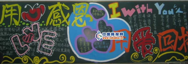 用心感恩用爱回馈黑板报 12张感恩手抄报