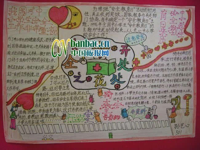 安全之花处处开手抄报图片 9张安全手抄报