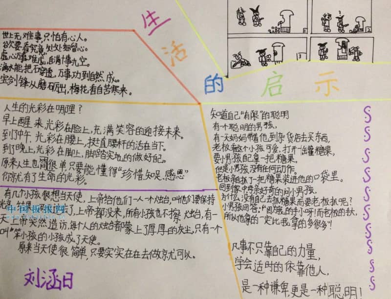 生活的启示手抄报版面设计图 11张小学生手抄报
