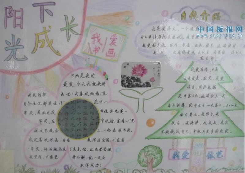 阳光下成长手抄报 16张小学生手抄报