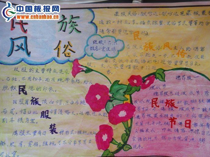 民族风俗手抄报作品欣赏 12张民风民俗手抄报