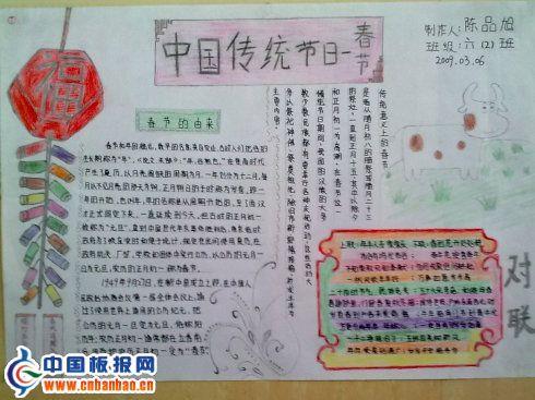 中国传统节日春节手抄报 12张民风民俗手抄报