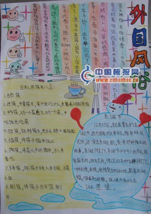 外国风俗手抄报版面设计图 12张民风民俗手抄报