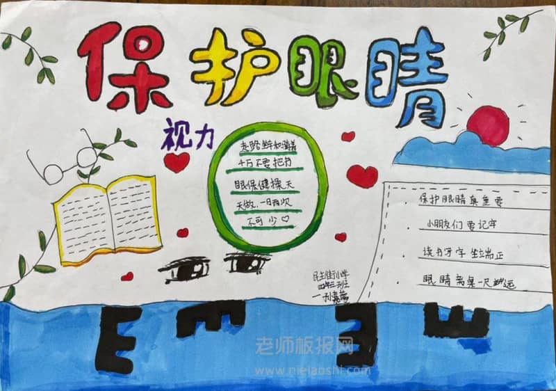 6月6日全国爱眼日手抄报图片-用眼行为规范+加强眼部关注 15张爱眼护眼手抄报