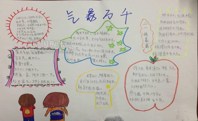 气象万千手抄报 15张小学生手抄报