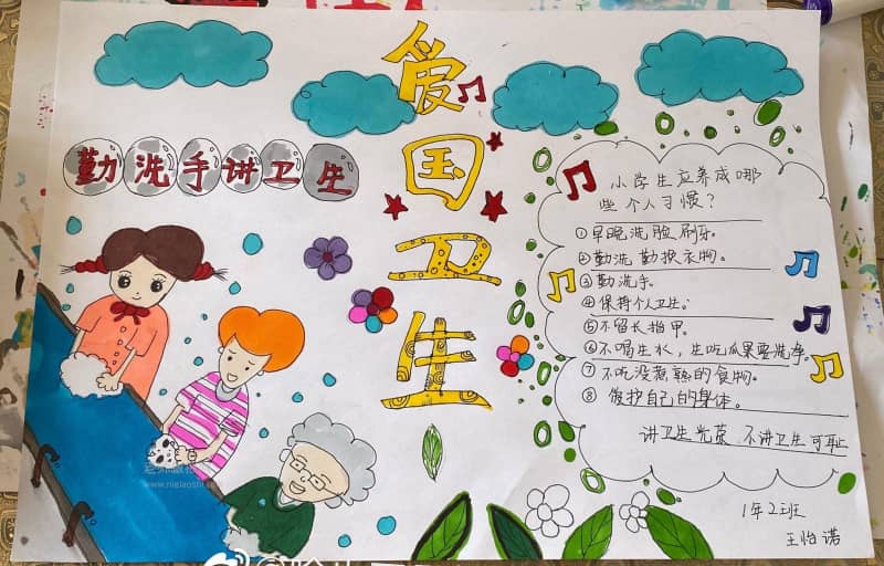 小学生爱国卫生手抄报图片 14张健康手抄报