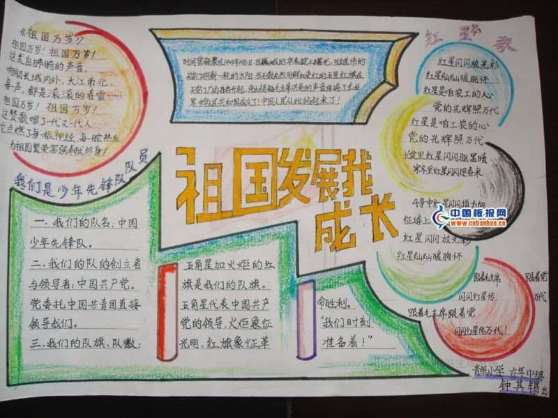 祖国发展我成长手抄报版面设计图 10张爱祖国手抄报