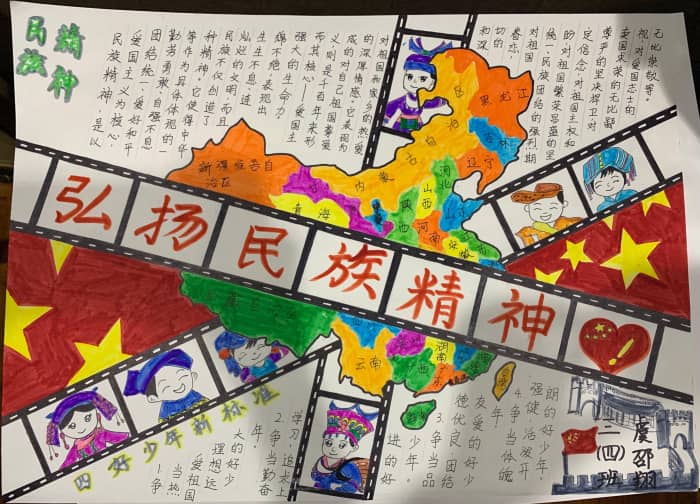 弘扬民族精神手抄报图片 11张爱祖国手抄报