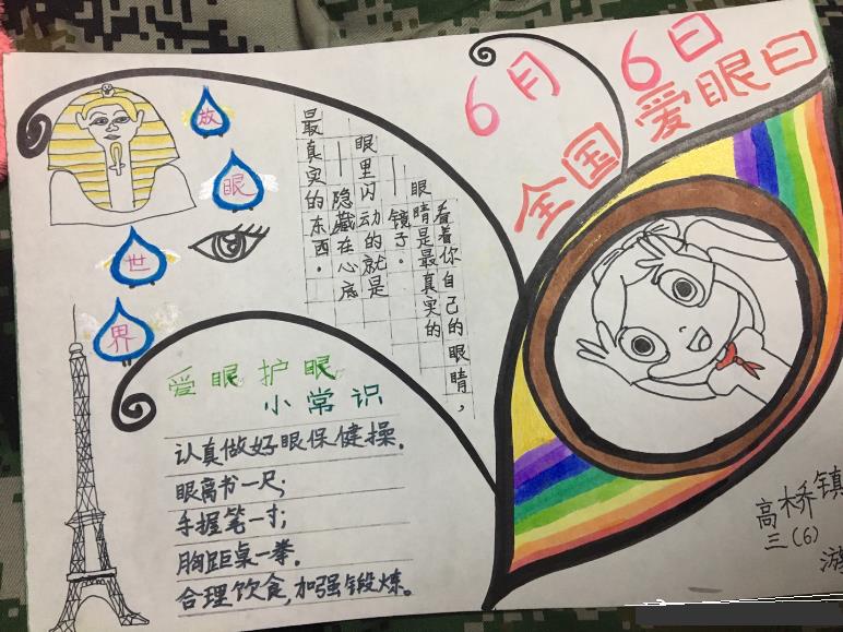 6月6日全国爱眼日手抄报图片 12张爱眼护眼手抄报