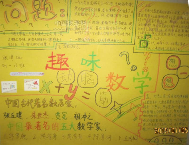 探索数学手抄报图片展 12张数学手抄报