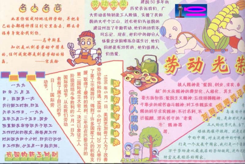 劳动节手抄报图片：国际劳动节的由来 9张劳动节手抄报