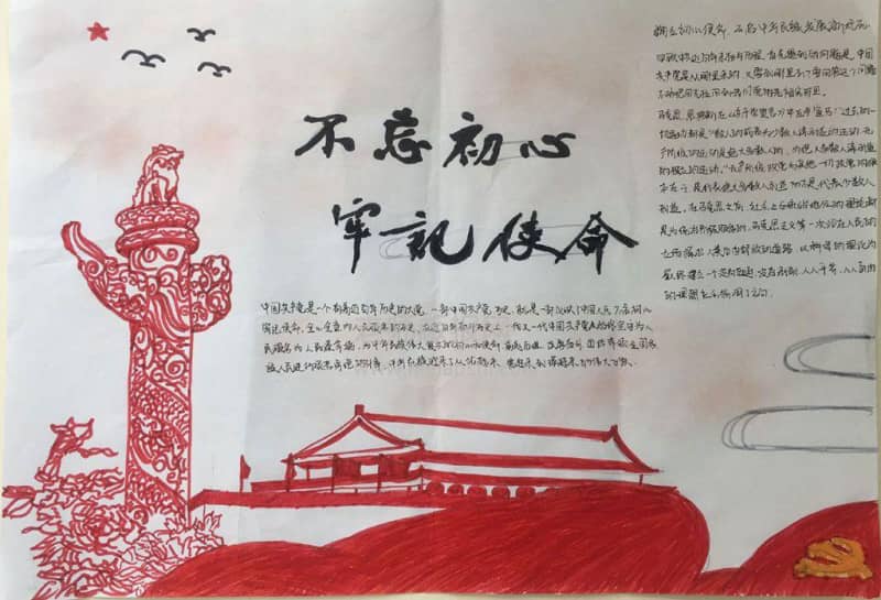 不忘初心牢记使命百年奋斗历史手抄报 10张建党节手抄报