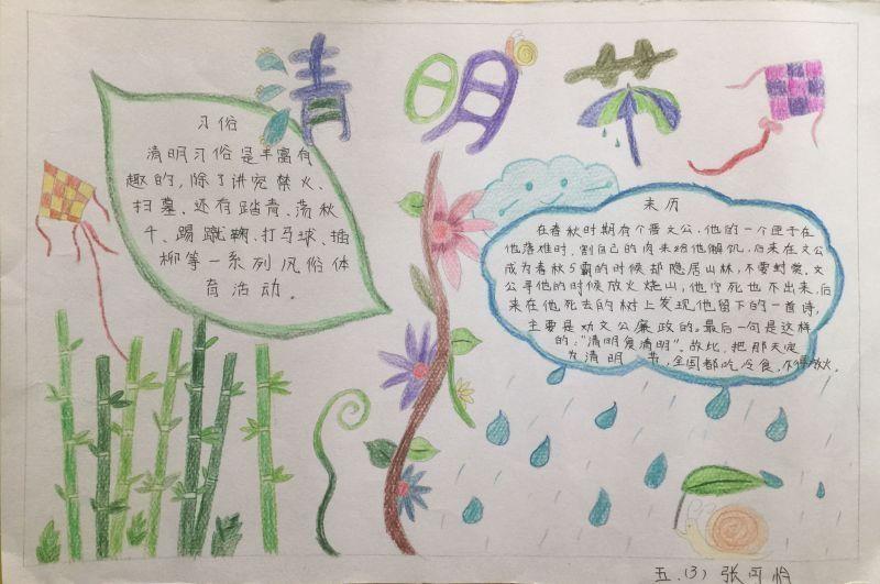 漂亮的清明节习俗手抄报图片 13张清明节手抄报