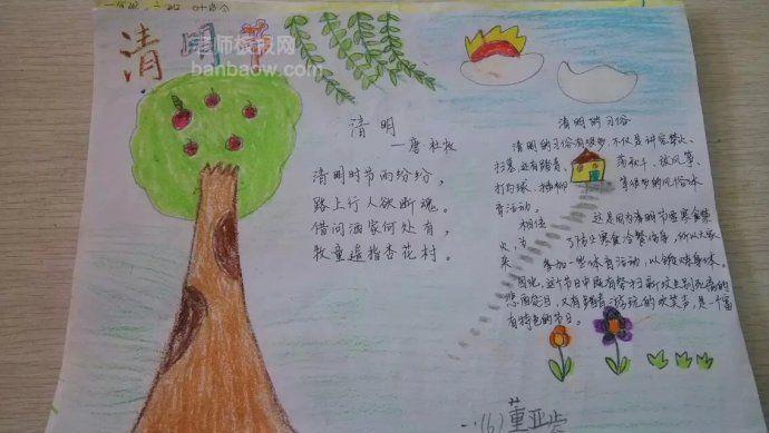 清明节手抄报图片：清明的习俗 10张清明节手抄报