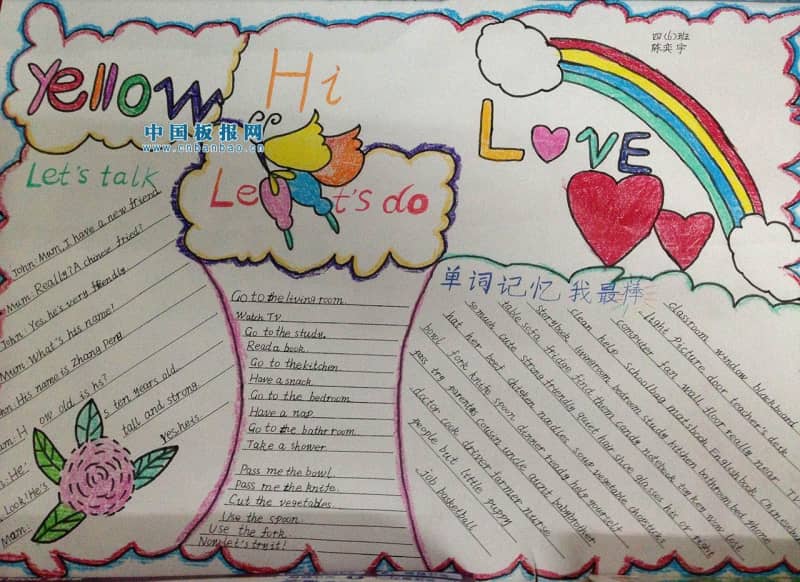 四年级暑假英语手抄报 12张英语手抄报