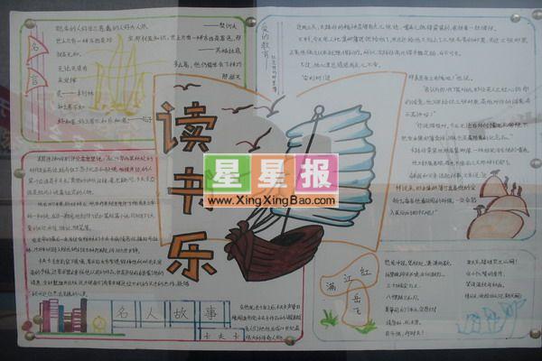 中学生读书乐手抄报 15张读书手抄报