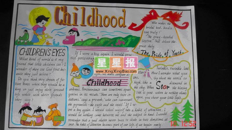 英语手抄报_childhood 13张英语手抄报