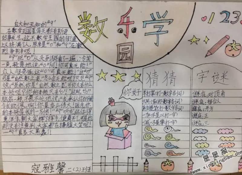 数学乐园手抄报图片 11张数学手抄报