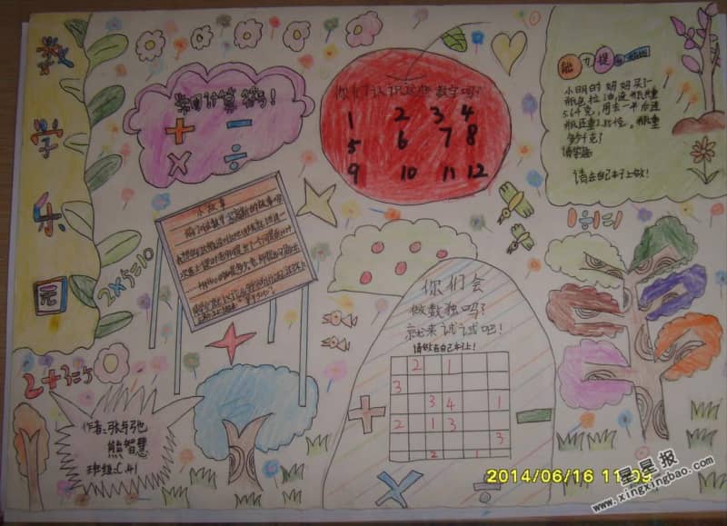 数学乐园手抄报图片 12张数学手抄报