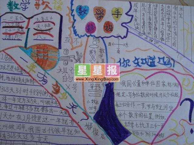 四年级数学手抄报——数学歌谣 15张数学手抄报