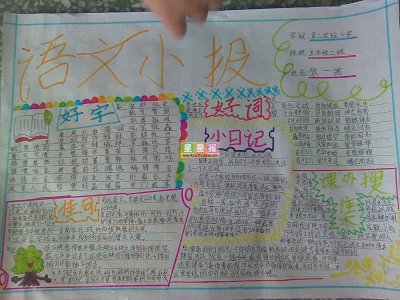 好看的语文手抄报_语文手抄报篇 15张语文手抄报