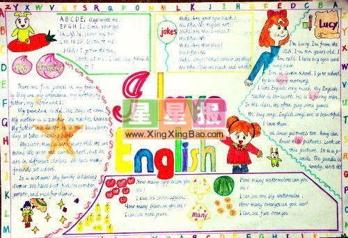 LoveEnglish主题手抄报设计 16张英语手抄报