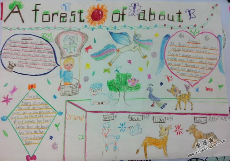 Aforestofabout英语手手抄报 16张英语手抄报