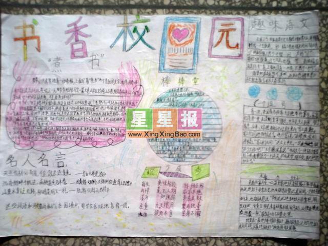 有关读书的手抄报——书香校园 10张读书手抄报