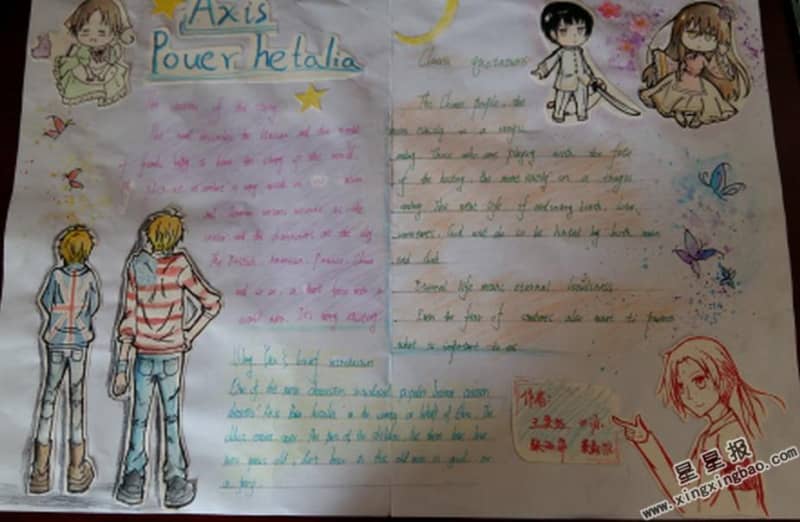 AxisPouerHetalia英语手抄报内容 11张英语手抄报