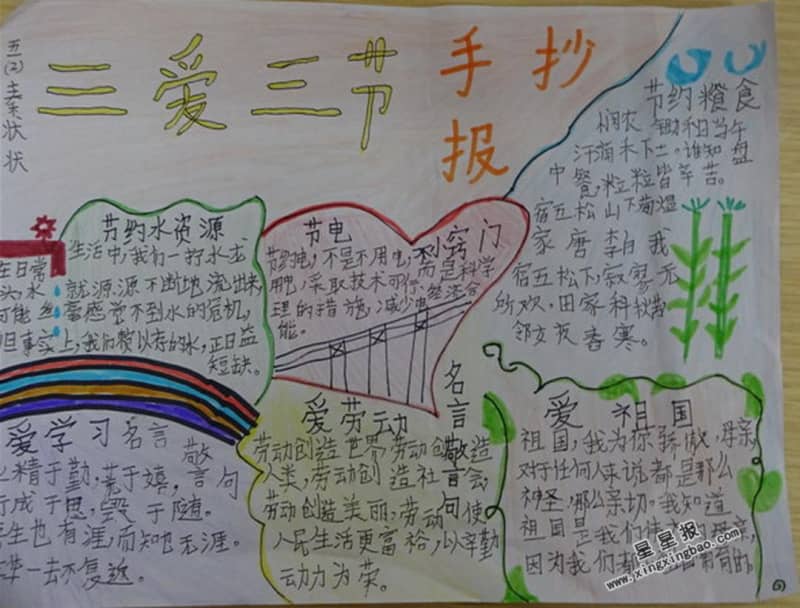 三爱三节手抄报图片 15张三爱三节手抄报