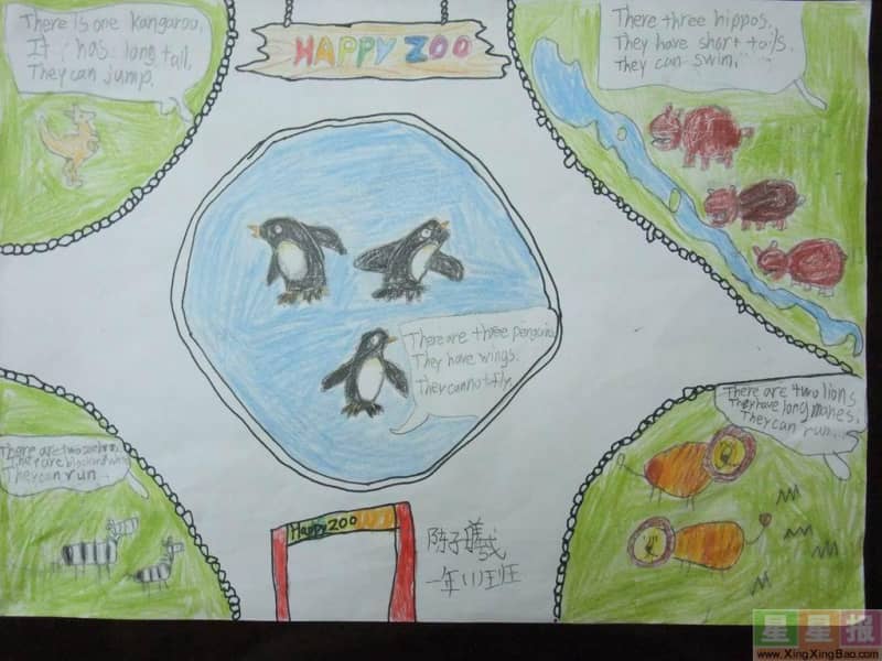 HappyZoo英语手抄报版面设计图 16张英语手抄报