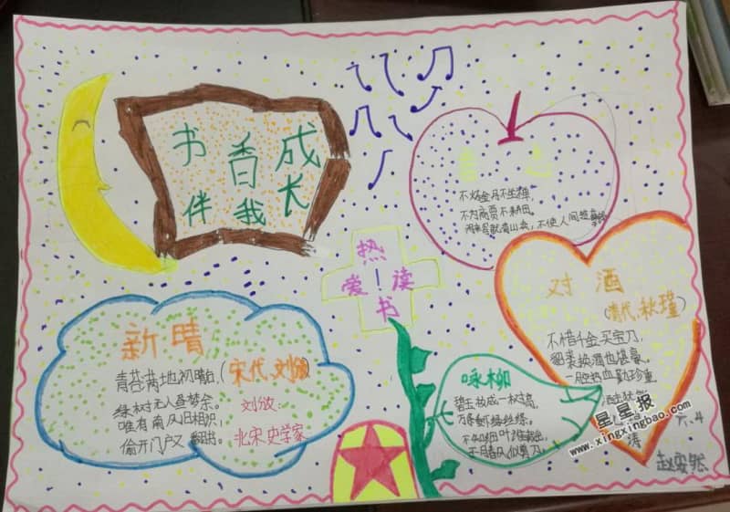 书香伴我成长手抄报图片 13张读书手抄报