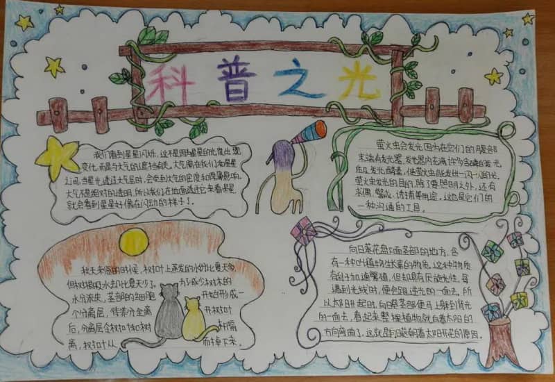 科普之光手抄报图片 15张科普手抄报