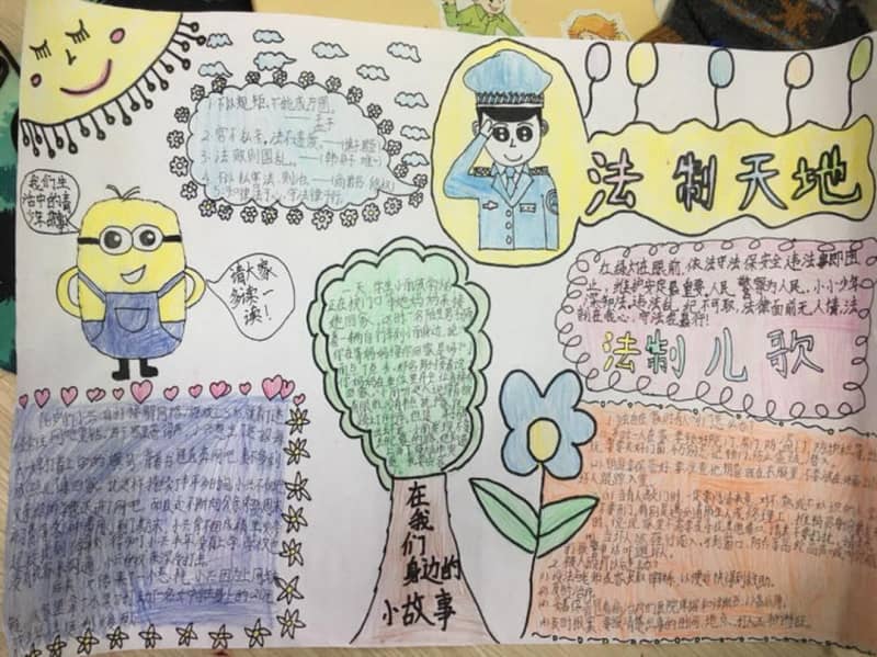 法制天地手抄报资料 10张法制手抄报